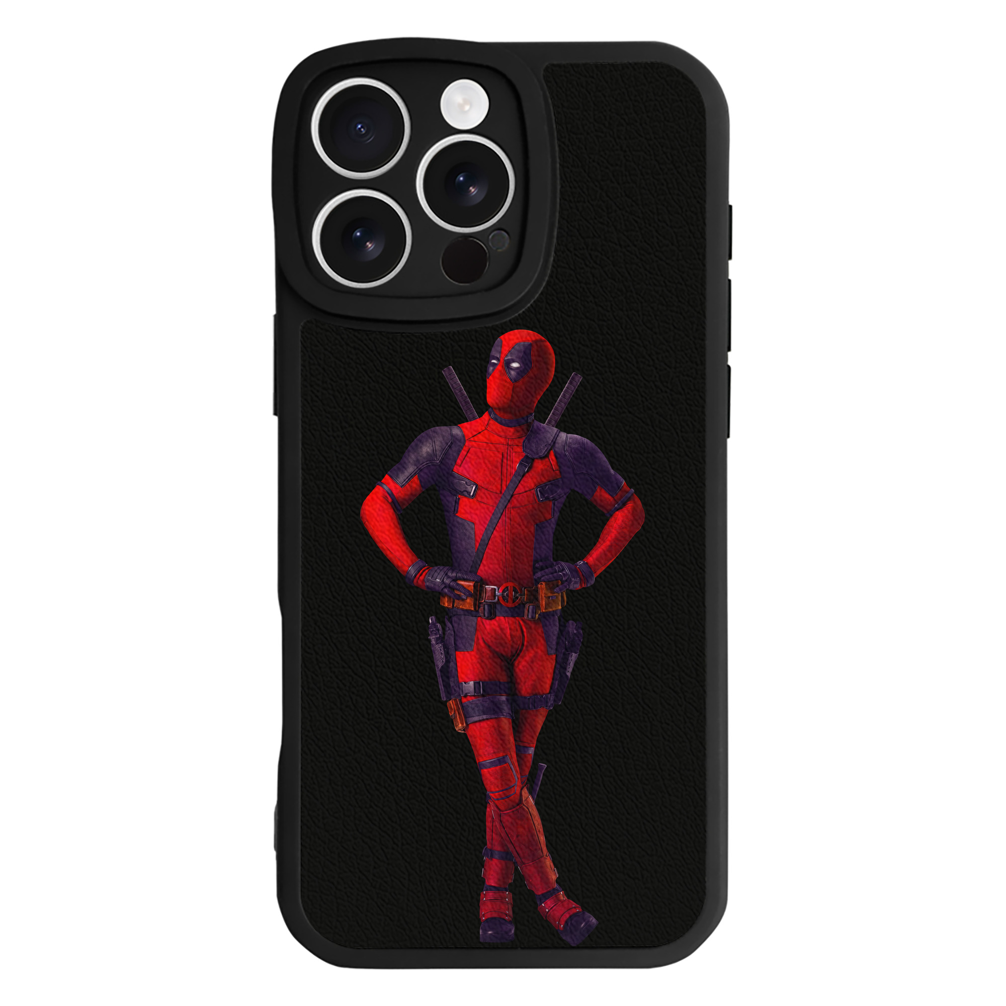 （画像用） Deadpool デッドプール 【iPhone 16シリーズ対応】シリコンスマホケース（レザー調） 材質：シリコン